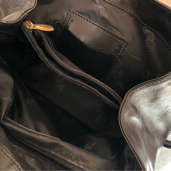 VALENTINA "Made In Italy" Mustang Black Shoulder Genuine Leather Handbag – OS - Picture 8 of 11